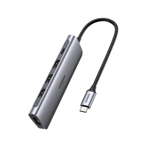 Kup Adapter 5in1 UGREEN Hub USB-C mit 3x USB 3.0 + HDMI 4K + USB-C PD 100W (grau) - UGR1048GRY - {ean13} - Sklep Home Screen