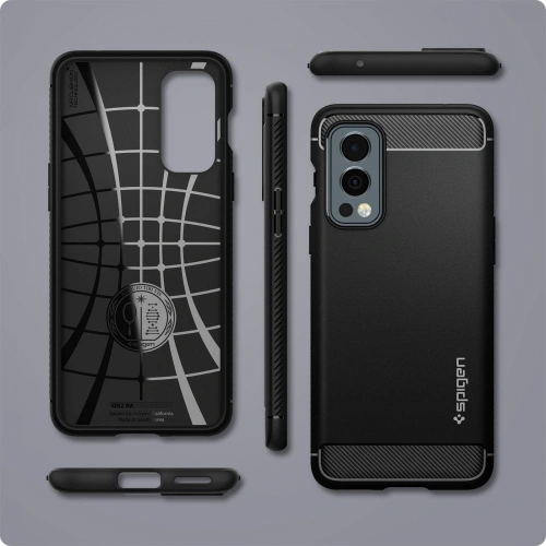 Kup Etui Spigen Rugged Armor OnePlus Nord 2 5G Matte Black - SPN1708BLK - {ean13} - Sklep Home Screen