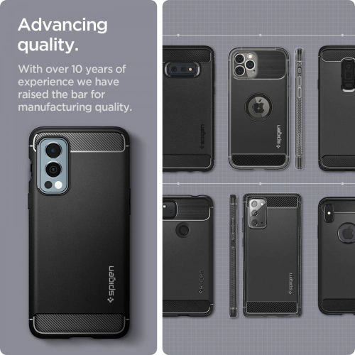 Kup Case Spigen Rugged Armor OnePlus Nord 2 5G Matt Schwarz - SPN1708BLK - {ean13} - Sklep Home Screen