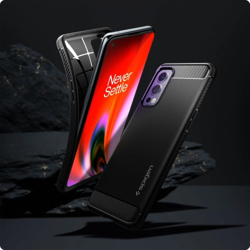 Kup Case Spigen Rugged Armor OnePlus Nord 2 5G Matt Schwarz - SPN1708BLK - {ean13} - Sklep Home Screen