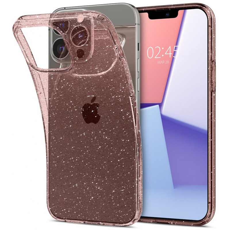 Etui Spigen Liquid Crystal Apple iPhone 13 Pro Max Glitter Rose