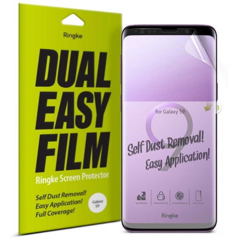 Folia Ringke Dual Easy Full Cover Samsung Galaxy S9 Case Friendly