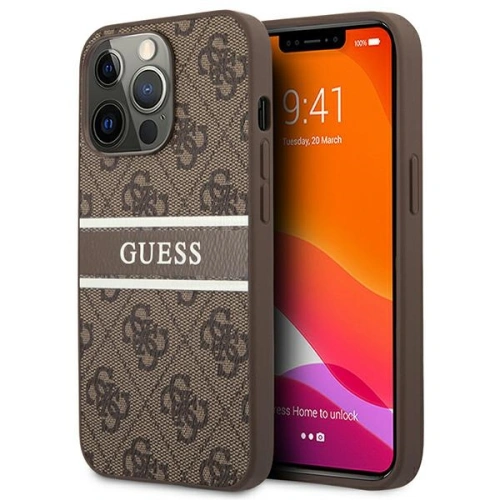 Kup Etui Guess GUHCP13X4GDBR Apple iPhone 13 Pro Max maro/brown hardcase 4G Stripe - GUE1242BR - {ean13} - Sklep Home Screen