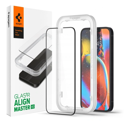 Kup Gehärtetes Glas Spigen GLAS.tR Slim AlignMaster Apple iPhone 13 mini Schwarz - SPN1816 - {ean13} - Sklep Home Screen