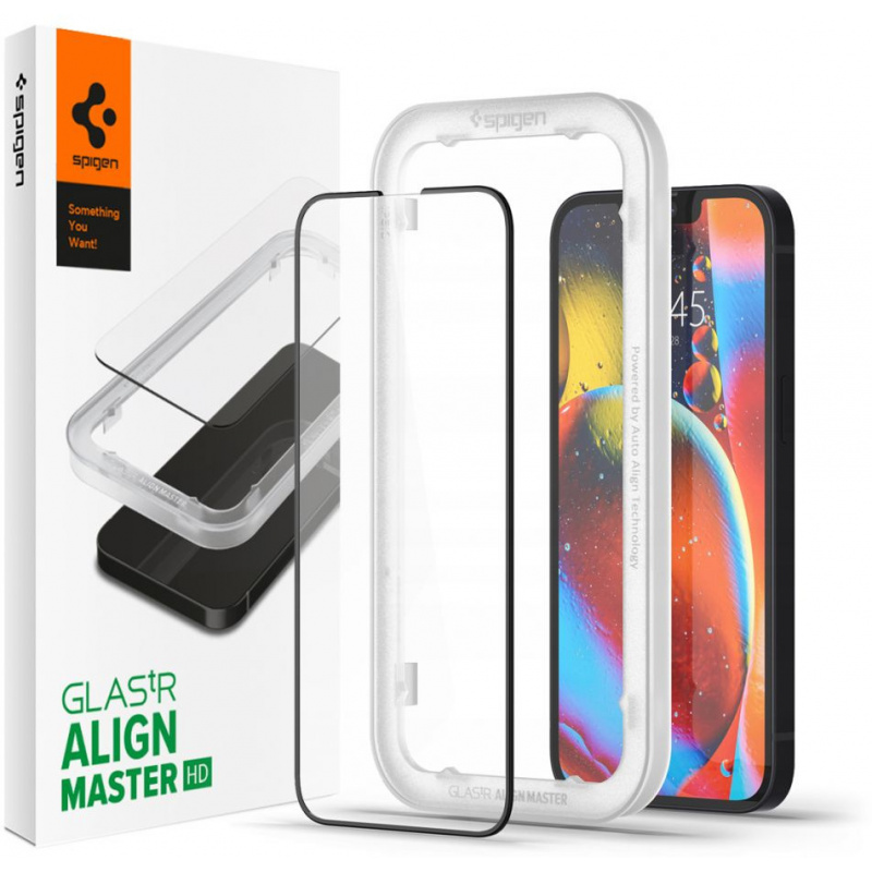 Szkło hartowane Spigen GLAS.tR Slim AlignMaster Apple iPhone 13 mini Black