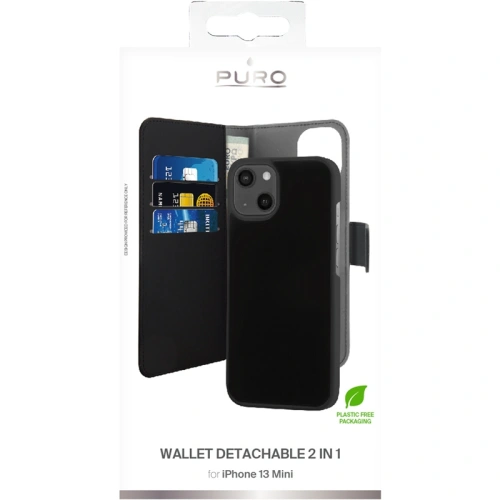 Kup Etui PURO Wallet Detachable 2w1 Apple iPhone 13 mini (černý) - PUR461BLK - {ean13} - Sklep Home Screen