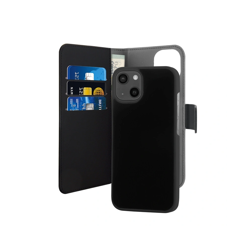 Etui PURO Wallet Detachable 2w1 Apple iPhone 13 (czarny)
