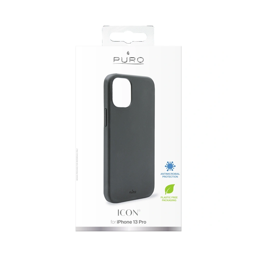 Etui PURO ICON Anti-Microbial Cover Apple iPhone 13 Pro (czarny)