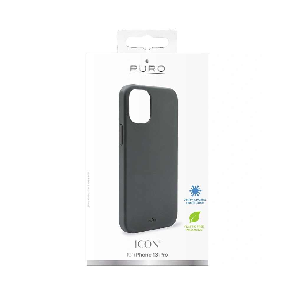 Etui PURO ICON Anti-Microbial Cover Apple iPhone 13 Pro (czarny)