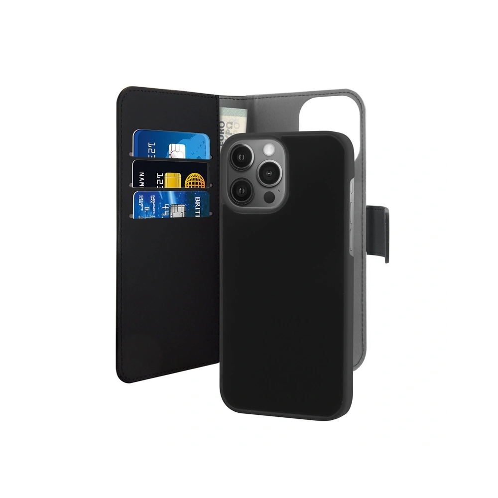 Etui PURO Wallet Detachable 2w1 Apple iPhone 13 Pro Max (czarny)