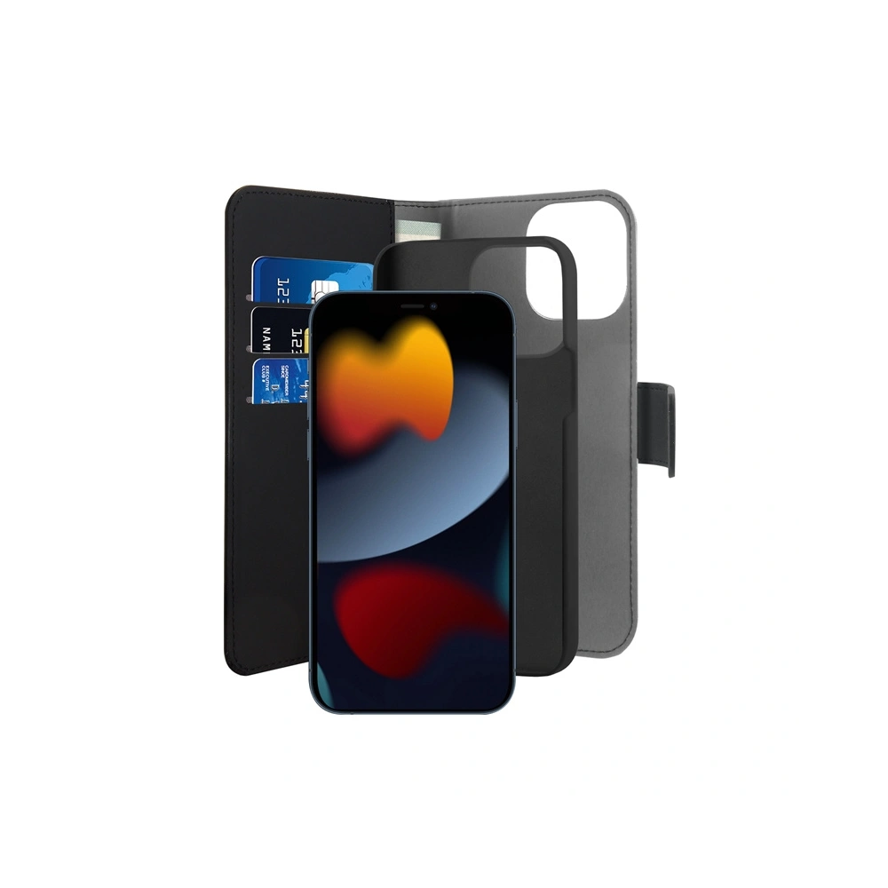 Etui PURO Wallet Detachable 2w1 Apple iPhone 13 Pro Max (czarny)