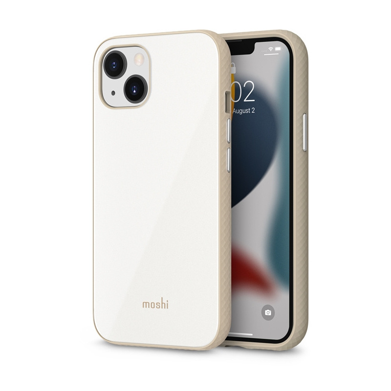 Etui Moshi iGlaze Apple iPhone 13 (system SnapTo) (Pearl White)