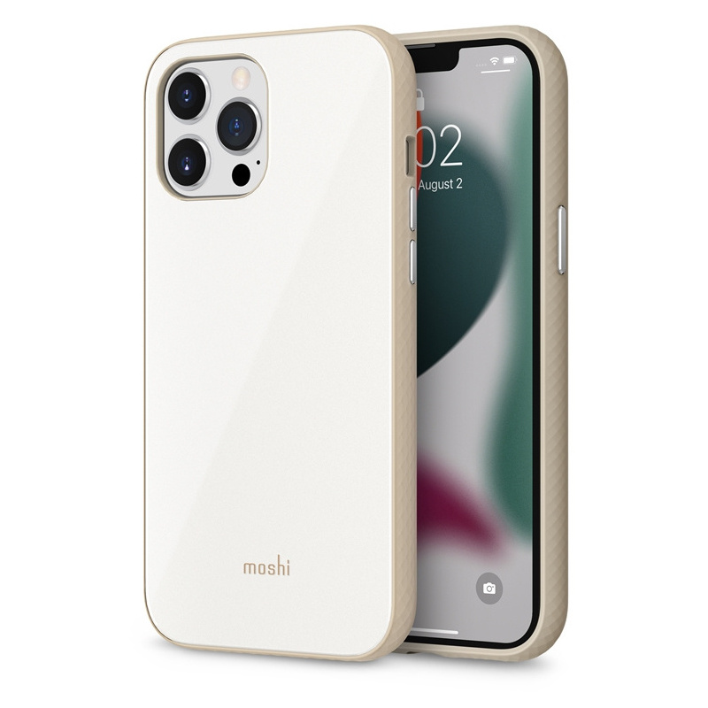 Etui Moshi iGlaze Apple iPhone 13 Pro Max (system SnapTo) (Pearl White)