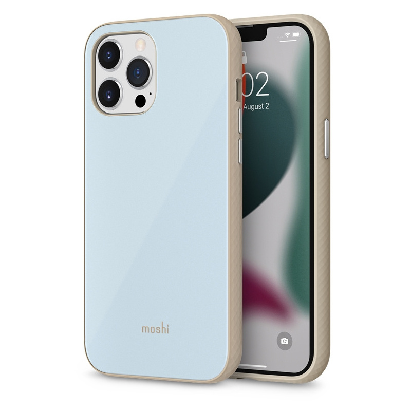 Etui Moshi iGlaze Apple iPhone 13 Pro Max (system SnapTo) (Adriatic Blue)