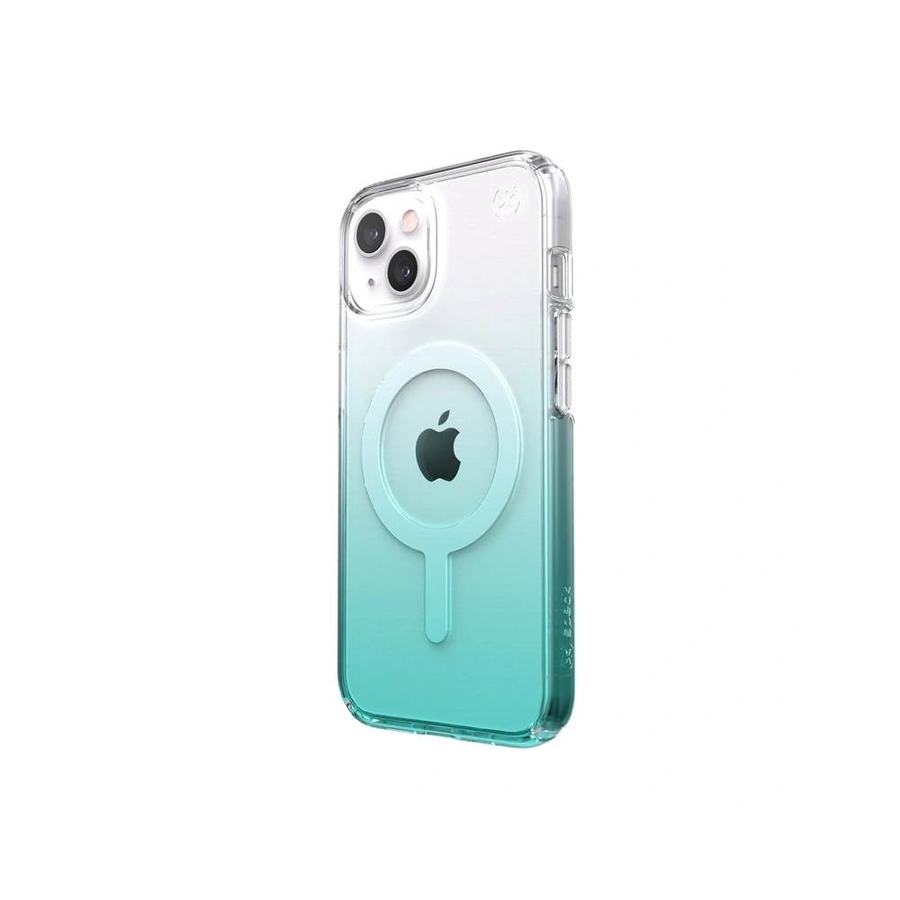 Etui Speck Presidio Perfect-Clear Ombre MagSafe MICROBAN Apple iPhone 13 (Clear/Fantasy Teal Fade)