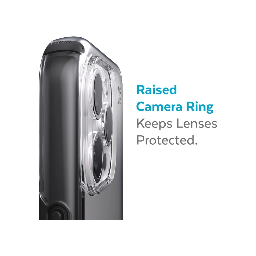 Etui Speck Presidio Perfect-Clear Impact Geometry MICROBAN Apple iPhone 13 Pro (Clear/Black)