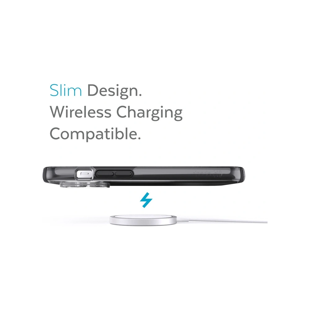 Etui Speck Presidio Perfect-Clear Impact Geometry MICROBAN Apple iPhone 13 Pro (Clear/Black)