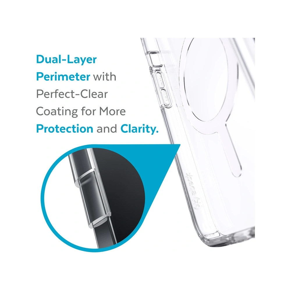 Etui Speck Presidio Perfect-Clear MagSafe MICROBAN Apple iPhone 13 Pro Max (Clear)