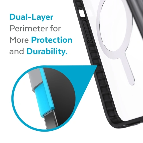 Kup Case Speck Presidio Perfect-Clear Impact Geometry MagSafe MICROBAN Apple iPhone 13 Pro Max (Klar/Schwarz) - SPK295CLBLK - {ean13} - Sklep Home Screen