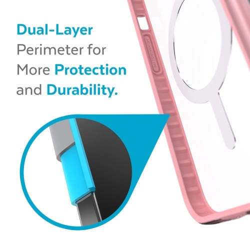 Buy Speck Presidio Perfect-Clear Impact Geometry MagSafe MICROBAN Apple iPhone 13 Pro Max (Clear/Rosy Pink) - SPK296CLPNK - {ean13} - Home Screen Store Europe