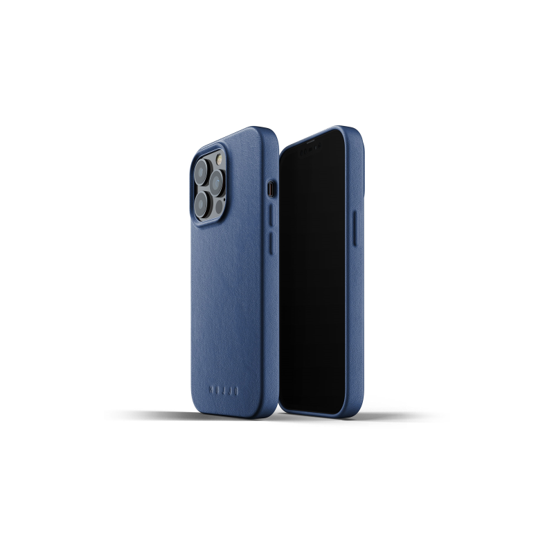 Etui Mujjo Full Leather Case Apple iPhone 13 Pro (niebieskie)
