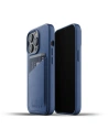 Etui Mujjo Full Leather Wallet Case Apple iPhone 13 Pro Max (albastru)