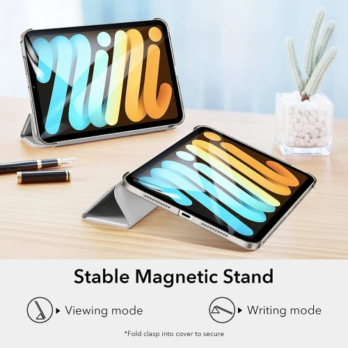 Kup Etui ESR Ascend Trifold Apple iPad mini 2021 (6. generacji) / iPad mini 8.3" 2024 (7. generacji) Silver Grey - ESR378SLVGRY - {ean13} - Sklep Home Screen