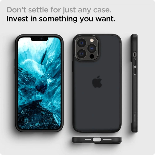 Kup Etui Spigen Ultra Hybrid Apple iPhone 13 Pro Max Matte Frost Black - SPN1837MBLK - {ean13} - Sklep Home Screen