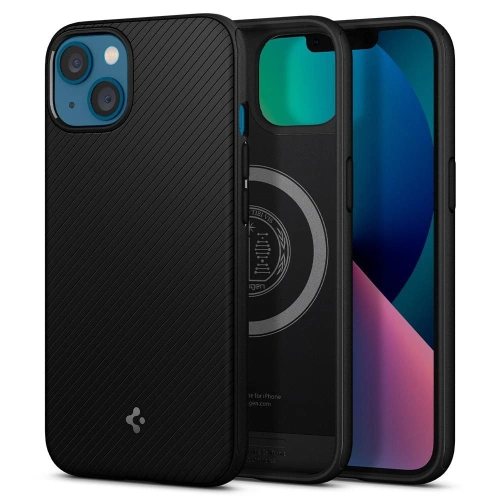 Kup Case Spigen Mag Armor MagSafe Apple iPhone 13 mini Matt Schwarz - SPN1845BLK - {ean13} - Sklep Home Screen