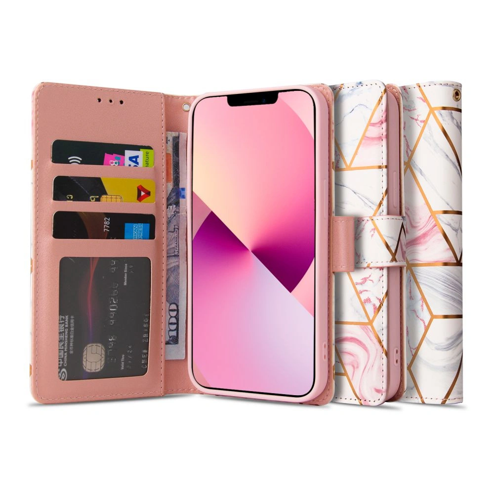 Etui Tech-Protect Wallet Apple iPhone 13 mini Marble