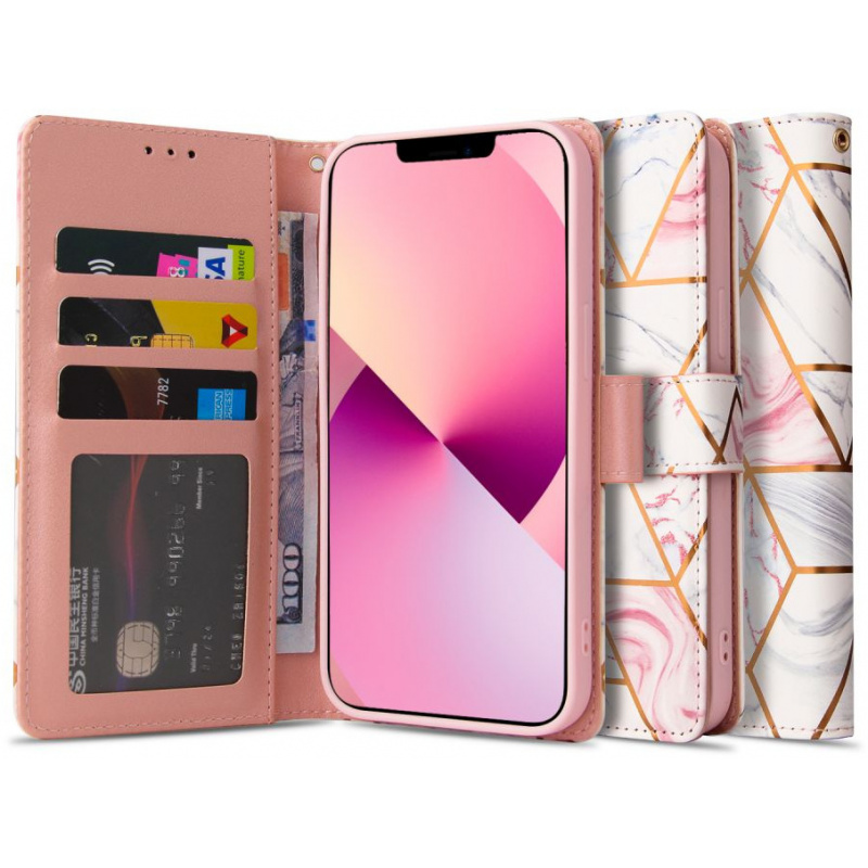 Etui Tech-protect Wallet Apple iPhone 13 Marble