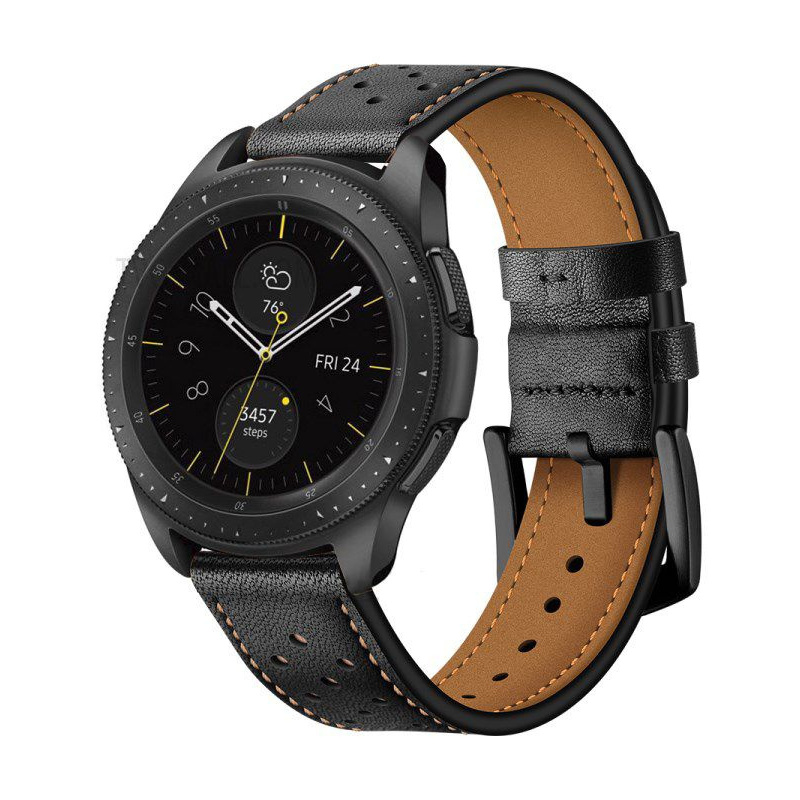 Pasek Tech-protect Leather Samsung Galaxy Watch 4 40/42/44/46mm Black