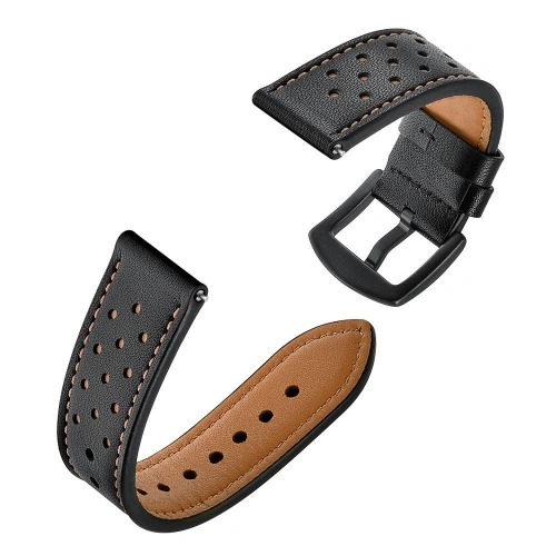 Kup Pasek Tech-Protect Leather Samsung Galaxy Watch 4 40/42/44/46mm Black - THP621BLK - {ean13} - Sklep Home Screen