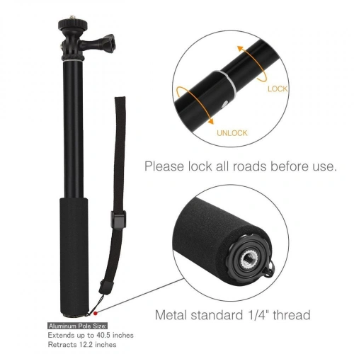 Buy Tech-Protect Monopad & Selfie Stick GoPro Hero Black - THP625BLK - {ean13} - Home Screen Store Europe