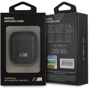 Kup Etui BMW BMA2CMPUCA Apple AirPods czarny/black PU Carbon M Collection - BMW001BLK - {ean13} - Sklep Home Screen