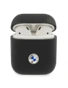 Etui BMW BMA2SSLBK Apple AirPods černý/black Geniune Leather Silver Logo