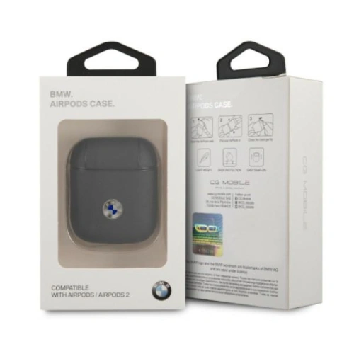 Kup Etui BMW BMA2SSLNA Apple AirPods albastru marin/leather autentic cu logo argintiu - BMW004NAV - {ean13} - Sklep Home Screen