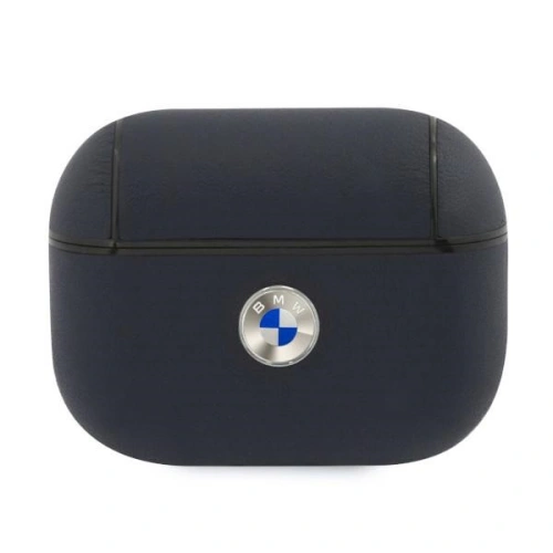 Kup Etui BMW BMAPSSLNA Apple AirPods Pro tmavě modrý/ navy Pravá kůže Stříbrné logo - BMW009NAV - {ean13} - Sklep Home Screen