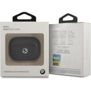 Buy BMW BMAPSSLNA Apple AirPods Pro navy Geniune Leather Silver Logo - BMW009NAV - {ean13} - Home Screen Store Europe