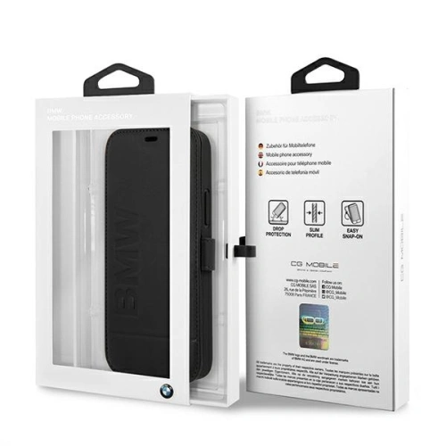 Kup Etui BMW BMFLBKP12MSLLBK Apple iPhone 12/12 Pro negru/black book Signature - BMW017BLK - {ean13} - Sklep Home Screen
