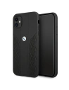 Etui BMW BMHCN61RSPPK Apple iPhone 11 fekete/black hardcase Leather Curve Perforate