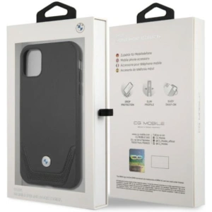 Kup Etui BMW BMHCN61RSWPK Apple iPhone 11 fekete/black hardcase bőr perforált - BMW031BLK - {ean13} - Sklep Home Screen
