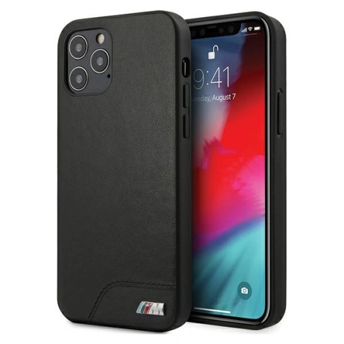 Kup Case BMW BMHCP12LMHOLBK Apple iPhone 12 Pro Max schwarz/schwarz Hardcase M Collection Smooth PU - BMW044BLK - {ean13} - Sklep Home Screen