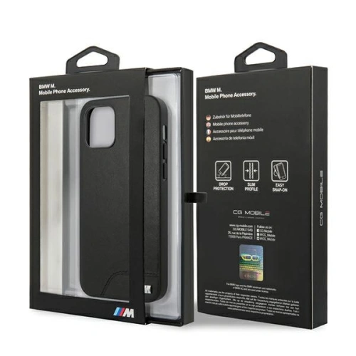 Kup Case BMW BMHCP12LMHOLBK Apple iPhone 12 Pro Max schwarz/schwarz Hardcase M Collection Smooth PU - BMW044BLK - {ean13} - Sklep Home Screen