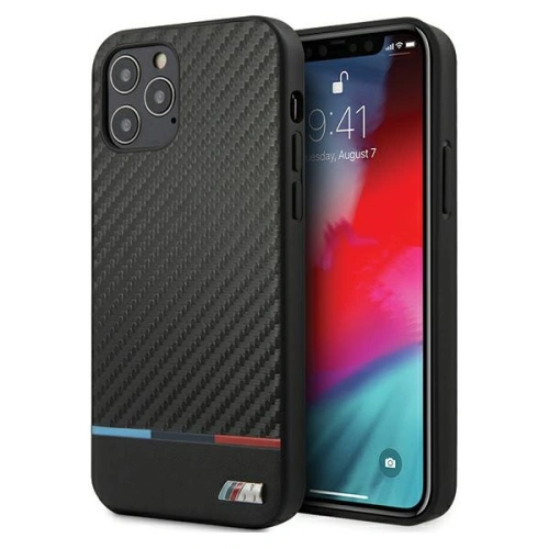 Kup Case BMW BMHCP12LPUCARTCBK Apple iPhone 12 Pro Max schwarz/hardcase M Collection PU Carbon Stripe - BMW048BLK - {ean13} - Sklep Home Screen