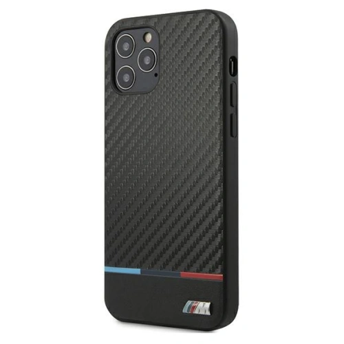 Kup Etui BMW BMHCP12LPUCARTCBK Apple iPhone 12 Pro Max czarny/black hardcase M Collection PU Carbon Stripe - BMW048BLK - {ean13} - Sklep Home Screen
