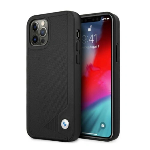 Kup Case BMW BMHCP12LRCDPK Apple iPhone 12 Pro Max schwarz/black hardcase Leder Deboss - BMW049BLK - {ean13} - Sklep Home Screen