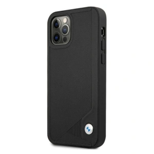 Kup Etui BMW BMHCP12LRCDPK Apple iPhone 12 Pro Max czarny/black hardcase Leather Deboss - BMW049BLK - {ean13} - Sklep Home Screen