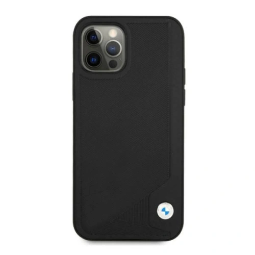 Buy BMW BMHCP12LRCDPK Apple iPhone 12 Pro Max black hardcase Leather Deboss - BMW049BLK - {ean13} - Home Screen Store Europe