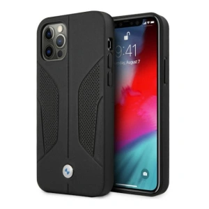 Kup Etui BMW BMHCP12LRSCSK Apple iPhone 12 Pro Max czarny/black hardcase Leather Perforate Sides - BMW050BLK - {ean13} - Sklep Home Screen